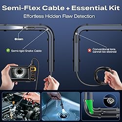 Endoscope Borescope Camera with Light, 4.3" IPS