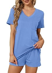 RUBZOOF Women's Short Sleeve Pajama Sets with