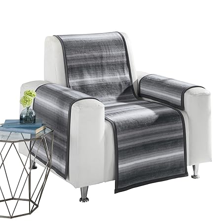 Ibena Armlehnenschoner 2er-Pack Baumwollmischung grau Größe 50x70 cm