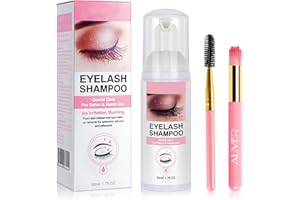 Eyelash Cleanser, Shampoo for Lash Extensions Eyelash, Shampoo Kit with Lash Wash Brushes Gentle Lash Extension Cleanser for 