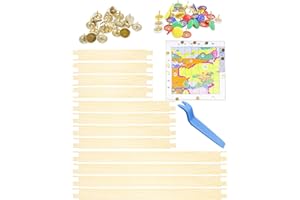 PENANDATAN 12-Piece of Wooden Canvas Stretcher Bars - 3 Sizes for Seamless Needlepoint Creations, with Tacks, Serving as Prime Stretcher Bars for Needlework Projects, Embroidery Stitch Frame Set(6,8,10 Inch)