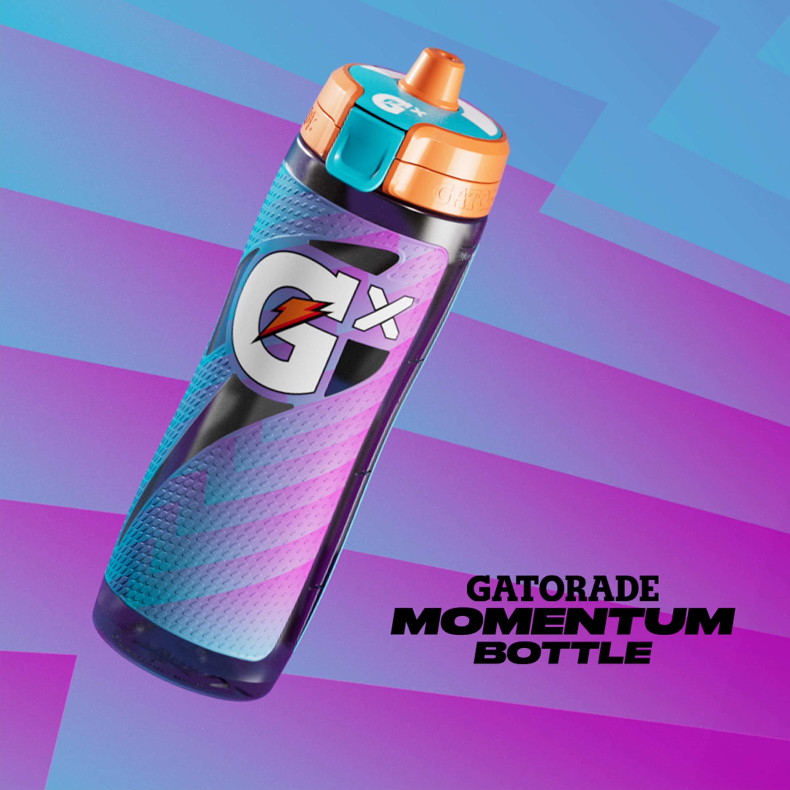 Botella Gatorade Gx, Momentum azul neón Botella Gatorade Gx, Momentum azul neón