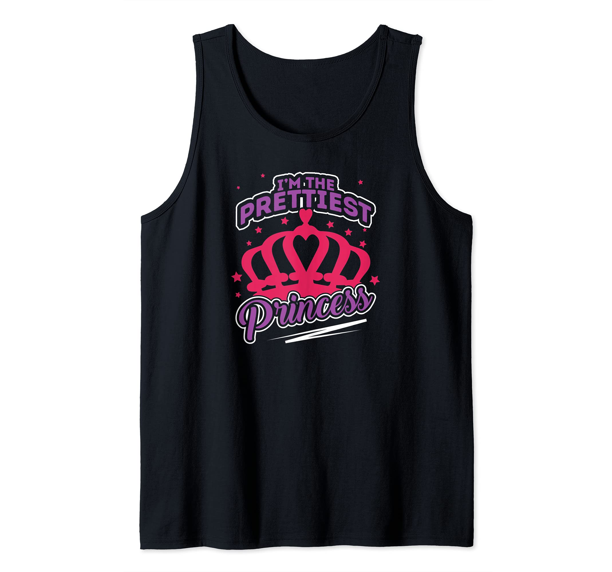 Prettiest Princess Beauty Queen Pink Crown Princess Tank Top
