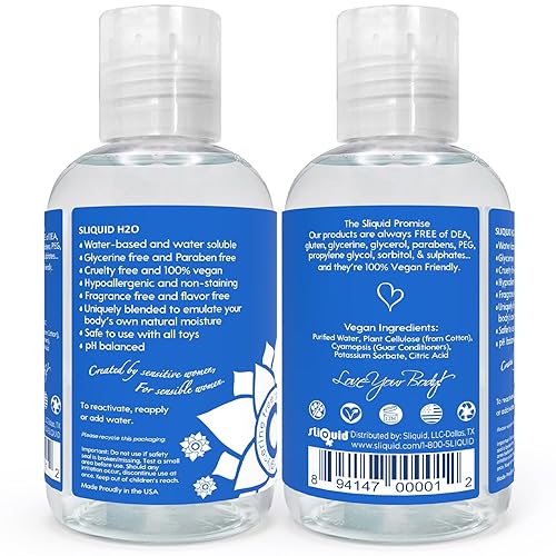 Sliquid H2O Water Based Lube Lubricant for Sex, Glycerin Free Personal  Lubricant (4.2 Oz) Clear, Unscented in Saudi Arabia | Whizz Lubricants