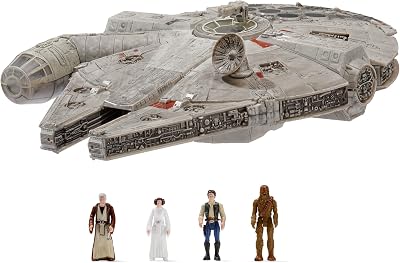 Jazwares Star Wars Millennium Falcon 9-Inch Assault Class Vehicle with Four