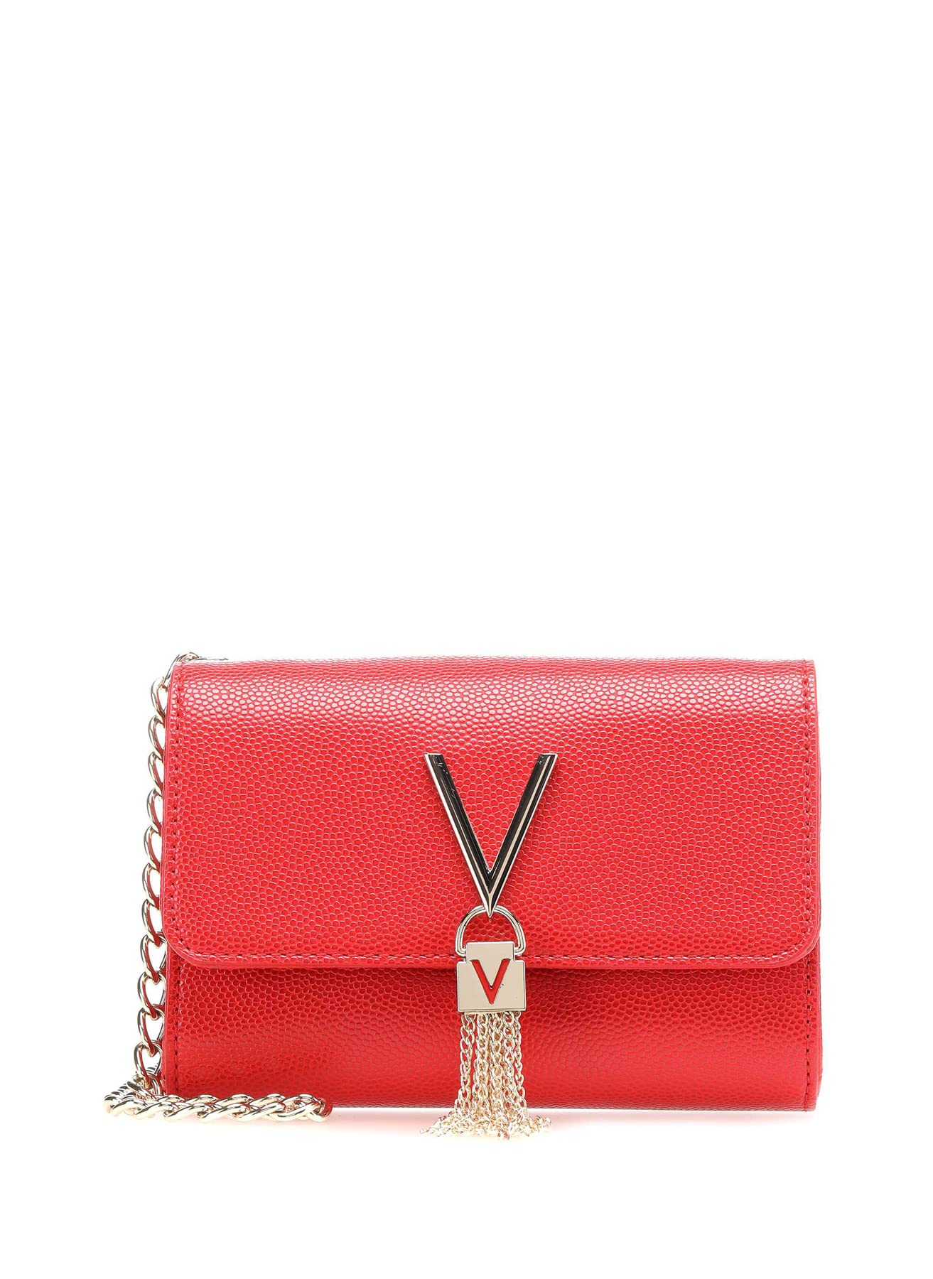 Valentino by Mario Valentino Womens VBS1R403G Divina Clutch Red (ROSSO)