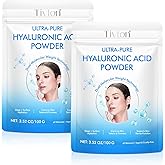2 Pack Hyaluronic Acid Powder for Skin – High Molecular Weight, Deeply Hydrating, Cosmetic Grade Water-Soluble Powder, Vegan, Gluten-Free, Ideal for DIY Serums & Creams, 7.6oz