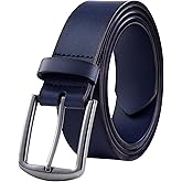 KM Legend mens Leather Dress Belt for Work Business and Casual