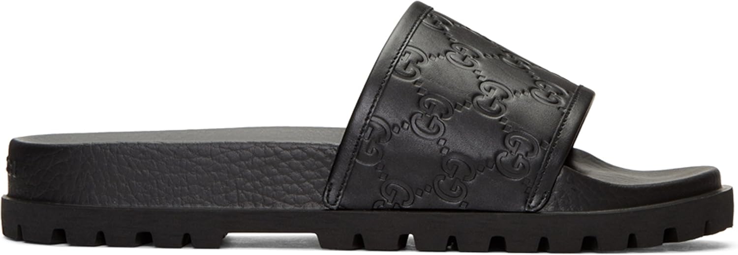 gucci black trek slides
