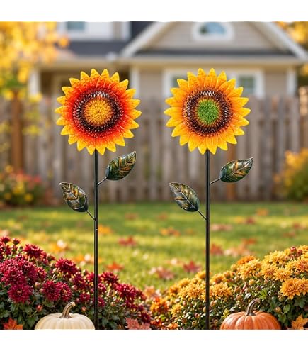 Amazon.com: Sunflower Stakes, Set of 3 by Maple Lane Creations