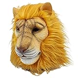 BEENODI Fun Lion Costume Mask | Adult Size | Latex