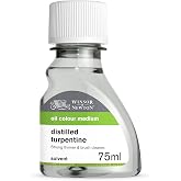 Winsor &amp; Newton Distilled Turpentine, 75ml (2.5-oz) Bottle | Traditional Solvent, Clean Brushes, Create Your Own Mediums, Can Remove Dried Oil, Alkyd, Acrylic Paints &amp; Varnishes