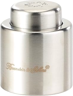 Rosenstein & Söhne Sektverschluss: Verschluss für Sekt-und Champagnerflaschen aus gebürstetem Stahl (Sektflaschenverschluss)