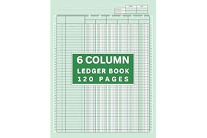6 Column Ledger Book: Accounting Ledger Book for Small Business | 6 column Ledger Book for Bookkeeping | Account Ledger Book 