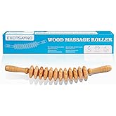 Wood Massage Roller for Waist Thigh Back, Wood Therapy Massage Tools, Cellulite Roller,Fascia Blaster, for Lymphatic Drainage,Blood Circulation,Stress and Pain Relief (Curved)