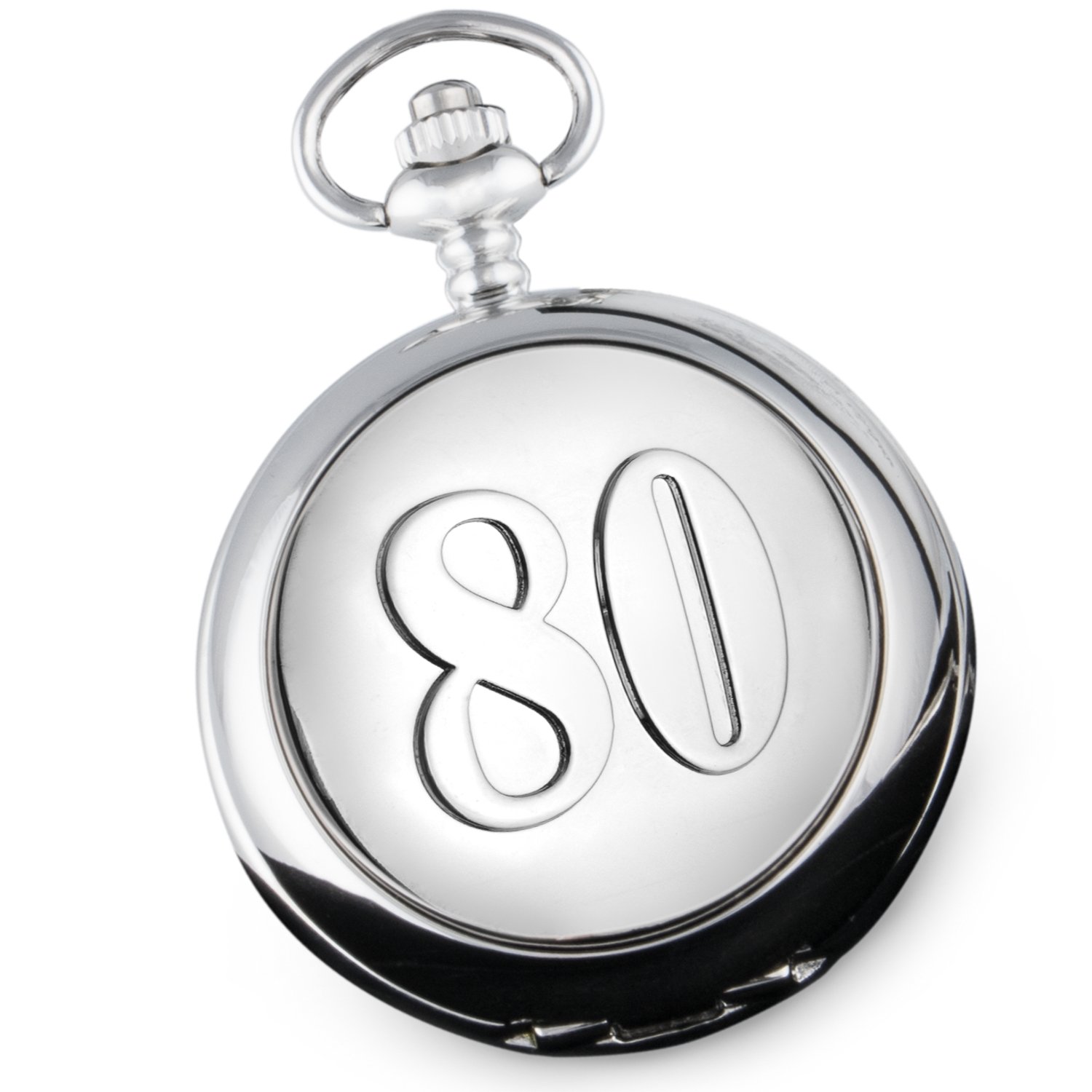 De Walden Men's 80th Birthday Pocket Watch Gift Eightieth 80 Dad Grandad Gifts