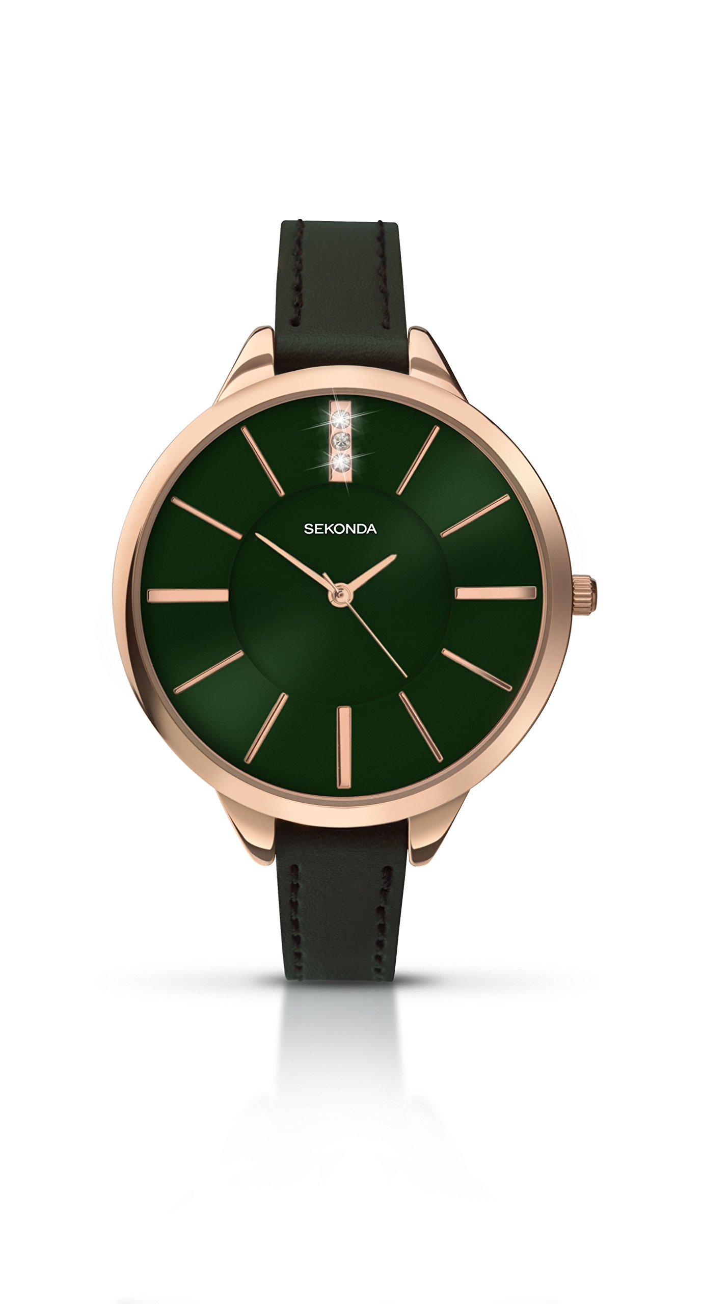 Sekonda Women's Quartz Watch with Green Dial Analogue Display and Green Alloy Bracelet 2249.27
