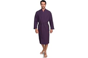 TowelSelections Mens Robe, Waffle Spa Bathrobe, Soft Kimono Bath Robe
