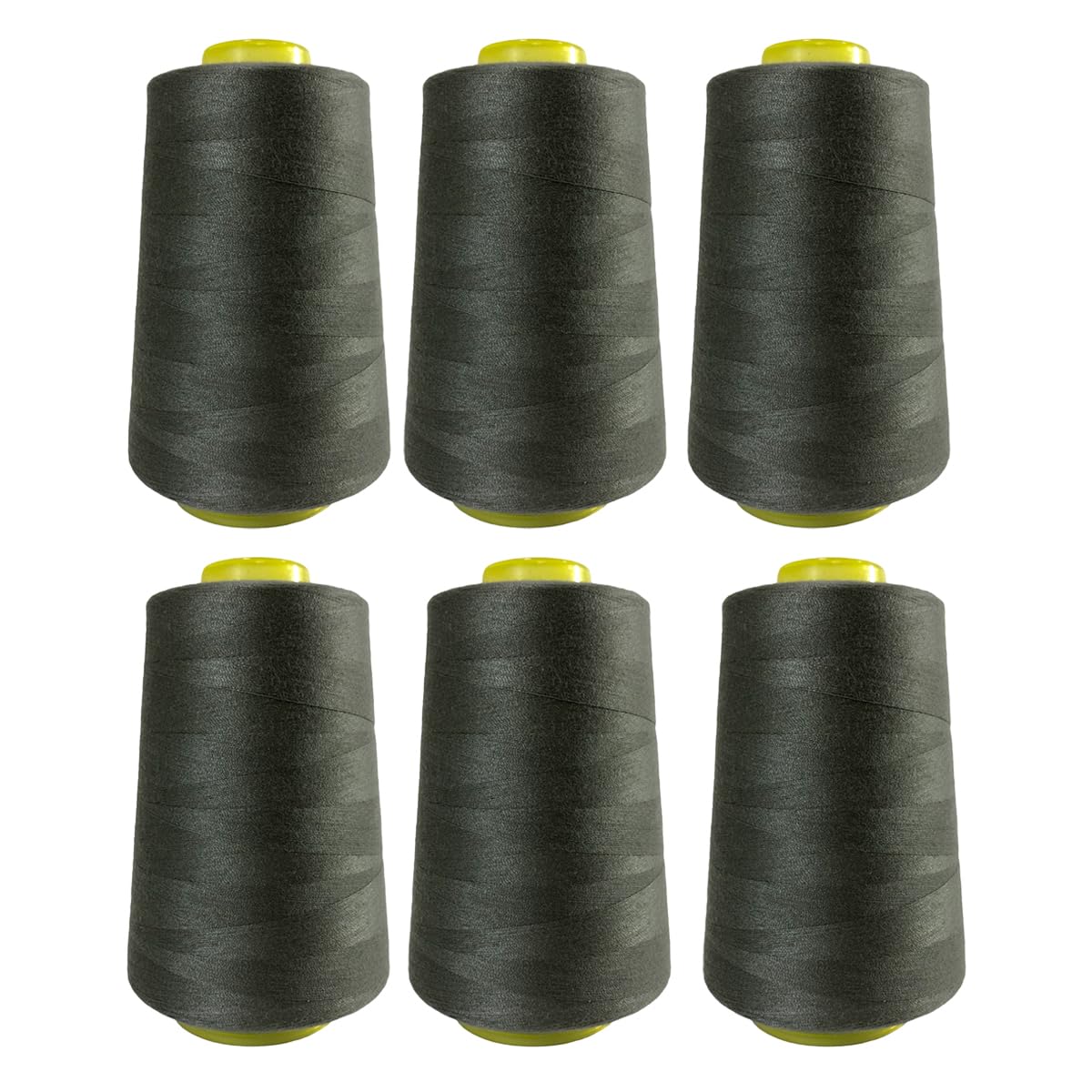 6 Sewing Thread Spools (4500 Meters/roll), High Strength Polyester Thread, Thread Spools for Sewing Work, (Green 3075-5000Y)