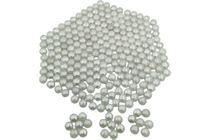 BTMIEY 1/2 inch Mini Round Jade Mosaic Tiles, 1.1LB Circel Glass Mosaic Pieces for DIY Craft,Flowerpots, Vases, Cups, Garden Decor Mosaic Making Supplies (Pearl White)