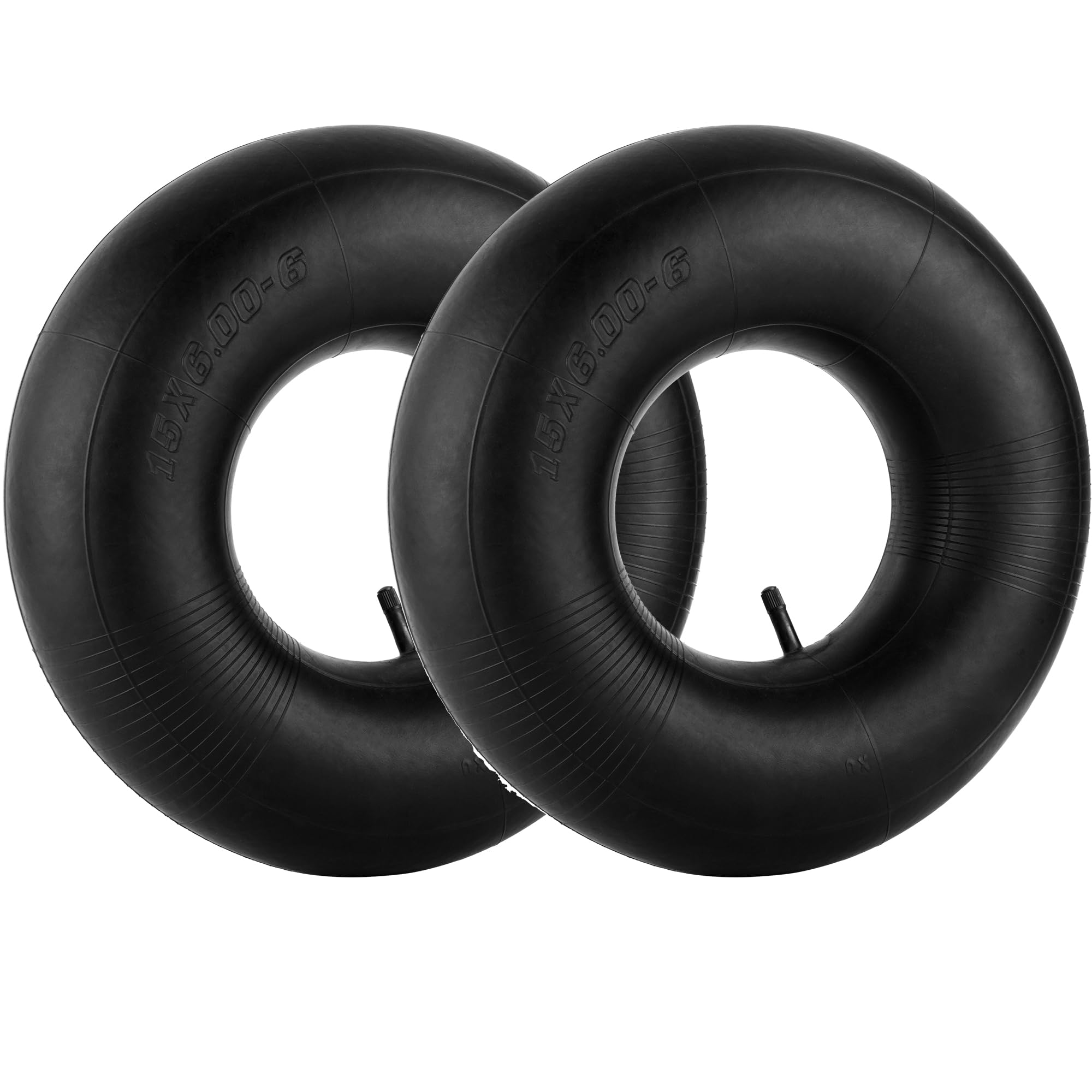 NONMON 15x6.00-6 Inner Tube, 2Pcs 15x600-6 Replacement Inner Tubes with Standard Straight Valve Stem Universal Fits for Wheelbarrow Lawn Mover Garden Tractor Utility Golf Cart ATV Go Kart Trolley