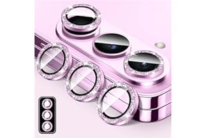 Kucheed Bling Camera Lens Protector for Samsung Galaxy Z Fold 6, Tempered Glass Camera Cover Screen Protector, Glitter Automatic Alignment Individual Metal Rings Film Stickers