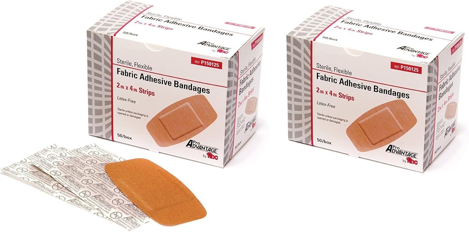 ProAdvantage P150125 Flexible Large Adhesive Bandages 2" x 4" (Pack of 100): Health & Personal Care