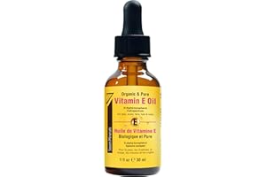Seven Minerals Ultra Pure Vitamin E Oil - Full-Spectrum D-Alpha Tocopherol, 1 Fl Oz - Organic Vitamin E Oil for Skin, Face, H