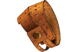 Amaezorx 1 Pcs Stitch Wrap Ruler & Counter - Leather Measuring Bracelet with 18 Inch Dual Scale Tape Measure, Stitch Marker S