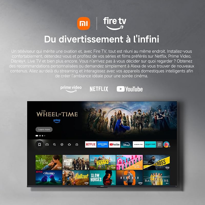 TV F Pro 32, 81 cm (32 Pouces), QLED, Smart TV, Fire OS7, Contrôle Vocal Alexa, Dolby Audio™, DTS Virtual:X, DTS-HD, Compatible avec Apple AirPlay