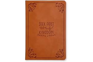 ELLY AND GRACE Bible Journal for Women - Christian Gifts for Women Daily Journal Prayer Journal Bible Journaling Supplies for Bible Study Gratitude Journal - 8.5" x 5.5" - 150 Page Lined Journal (Seek First)