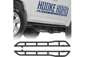 Hooke Road 4Runner Rock Sliders with Kick-Out for 2010-2024 Toyota 4Runner 5th Gen(Exclude Limited, Nightshade, TRD Sport & 10-13 SR5), Runing Board Nerf Bars for Rock Crawling