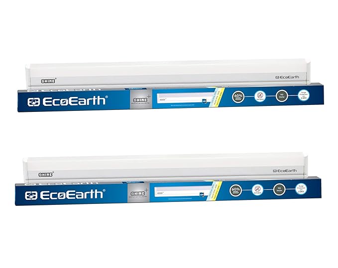 EcoEarth Shine+ Wall Batten Tubelight 12 Watt (Multicolor- 3 in 1) (2 Feet) (Pack of 2)