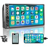 Leadfan 7" Car Stereo Double Din Radio with Bluetooth | 2 Din Touch Screen Car Radio with Backup Camera, Support Mirror Link, FM&amp;EQ, SWC, Online GPS, USB/SD/AUX, Charging
