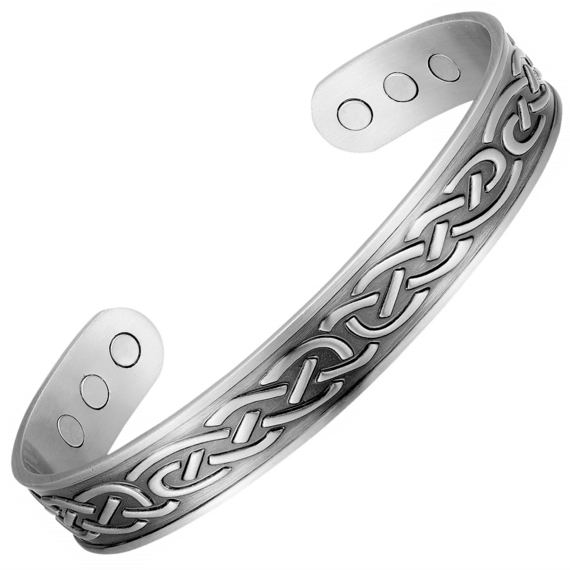Celtic Pewter Magnetic Bracelet - Adjustable Sizing for Men