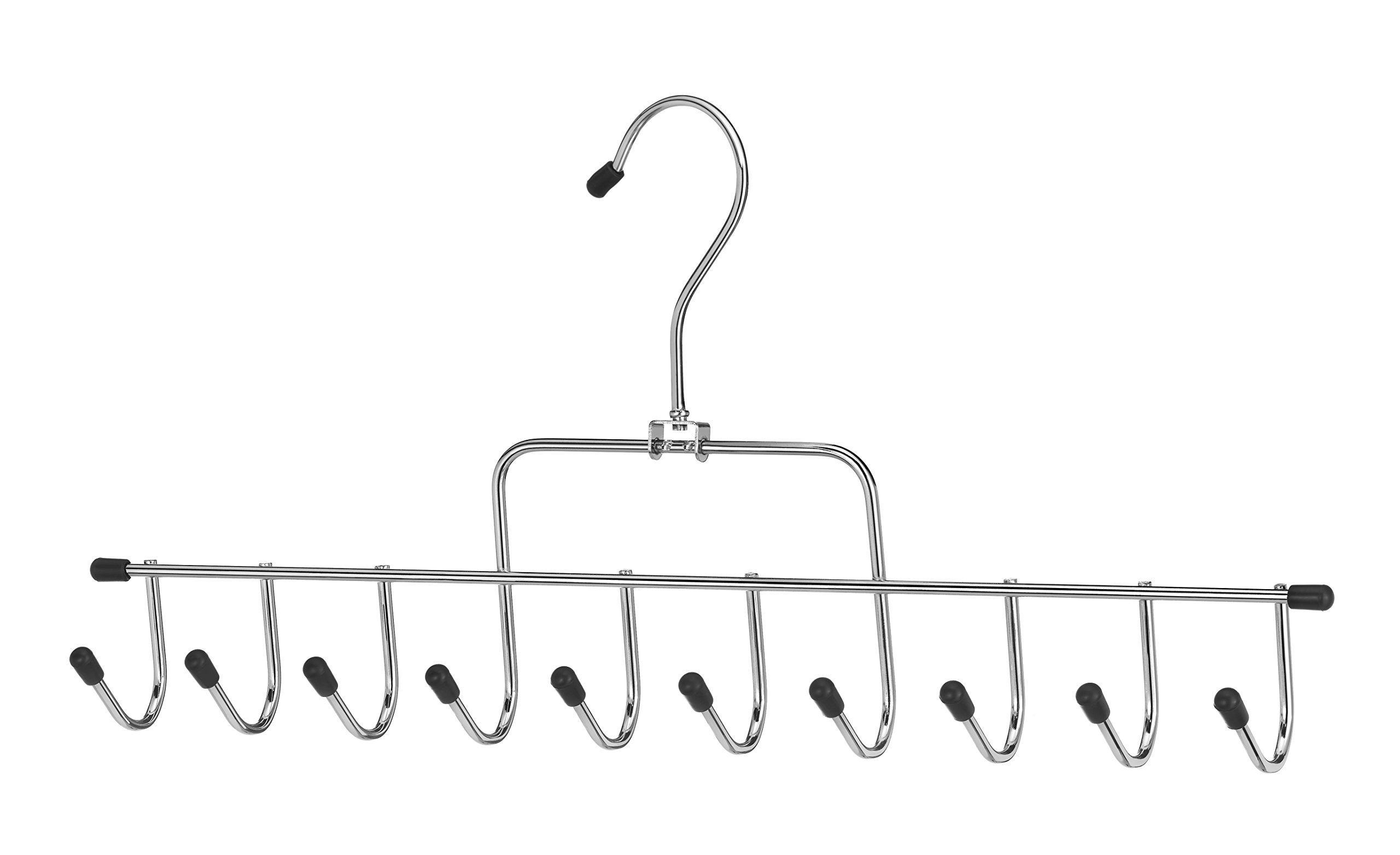 Photo 1 of Whitmor 10 Hook Accessory Hanger, Chrome & Black