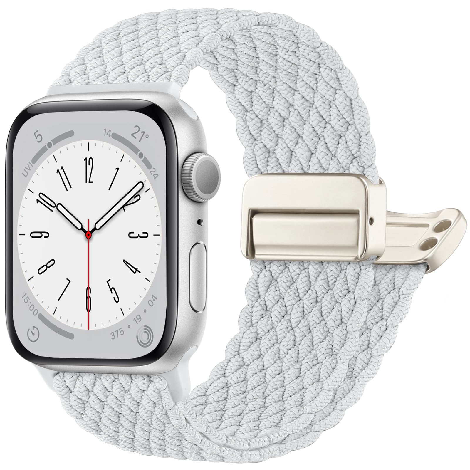 Charlam Magnetic Braided Loop Compatible with Apple Watch Bands 46mm 45mm 44mm 42mm 41mm 40mm 38mm 49mm Men Women, Soft Stretchy Nylon Sport Strap for iWatch Series 11 10 9 8 7 6 5 4 3 2 1 SE Ultra 3
