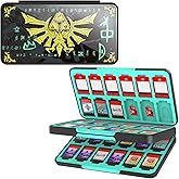 THELIFELICIOUS Switch Game Card Case for Nintendo Switch/Switch OLED/Switch Lite, Gradient Color Lining Games Card Holder with 48 Game Card Slots & 24 Micro SD Card Slots