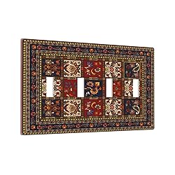 Spshian Vintage Boho Tribal Rustic Blue Red Paisley