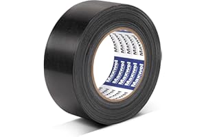 MAXWEL MANUFACTURING Black Duct Tape Heavy Duty - 1.88 in 50 YDS Waterproof No Residue Tearable Large Max Strength Adhesive Duct Tape for Outdoor Use,Multi Purpose Home Repair,Industrial Professional Fix 1 Roll