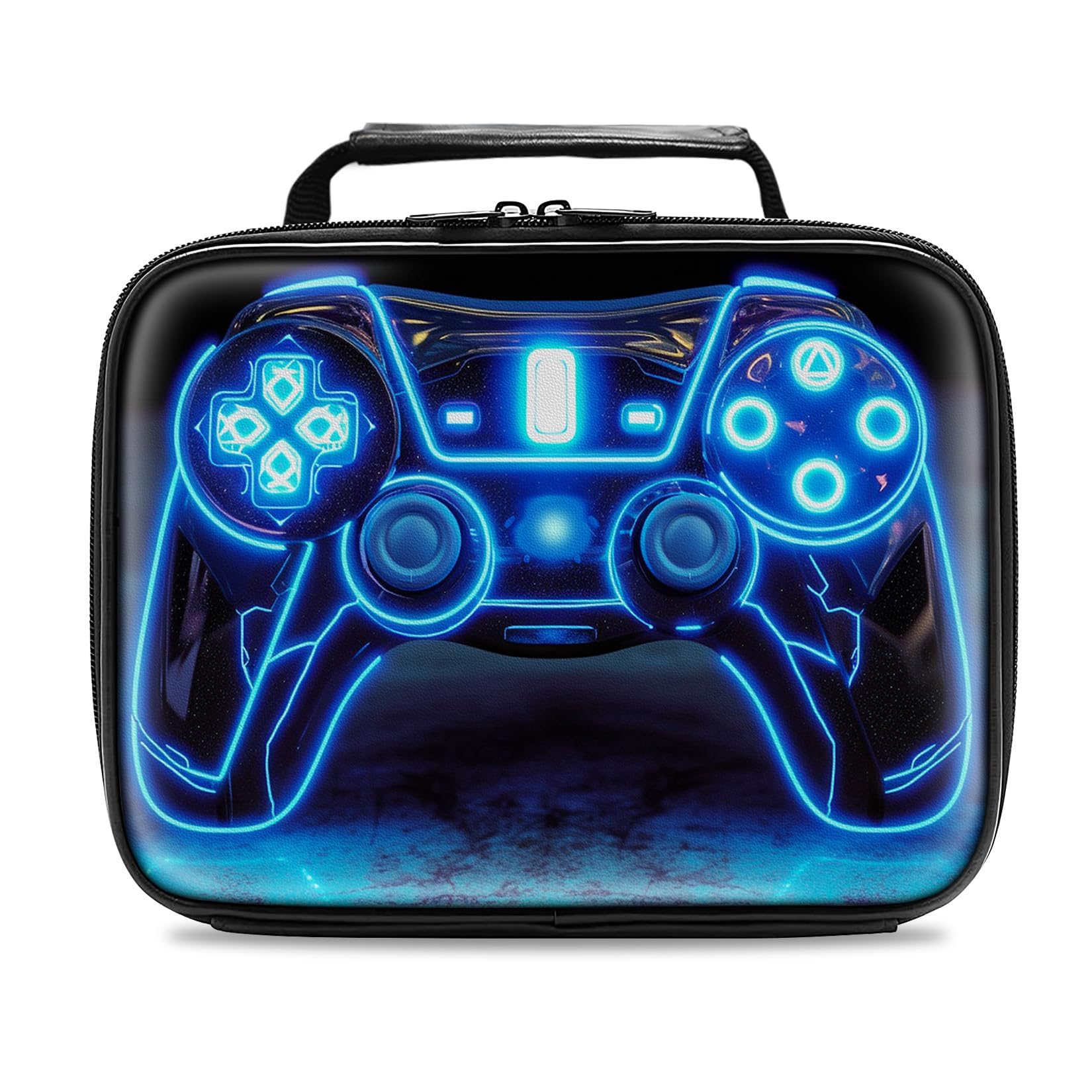 Photo 1 of Fitvc Gamer Lunch Box for Boys,Leather Boys Lunch Bag for Kids,Gamer Gifts for Kids,Insulated Video Game Lunchbox,Reusable Portable Lunchbox for School Travel Picnic Hiking Beach