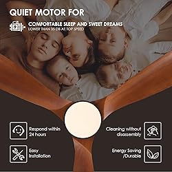 Mpayel 60" Flush Mount Ceiling Fan with Lights and