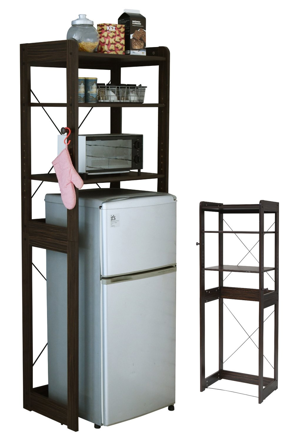 今月限定 特別大特価 Jkプラン 木製 冷蔵庫ラック 冷蔵庫の上に電子レンジ 幅60 Cm 冷蔵庫上収納 レンジ台フック付き トースターラック ゴミ箱 収納キッチン収納 ブラウン Tskksbr B07bn9cyqbブラウン 最安値に挑戦 Ejournal Unma Ac Id