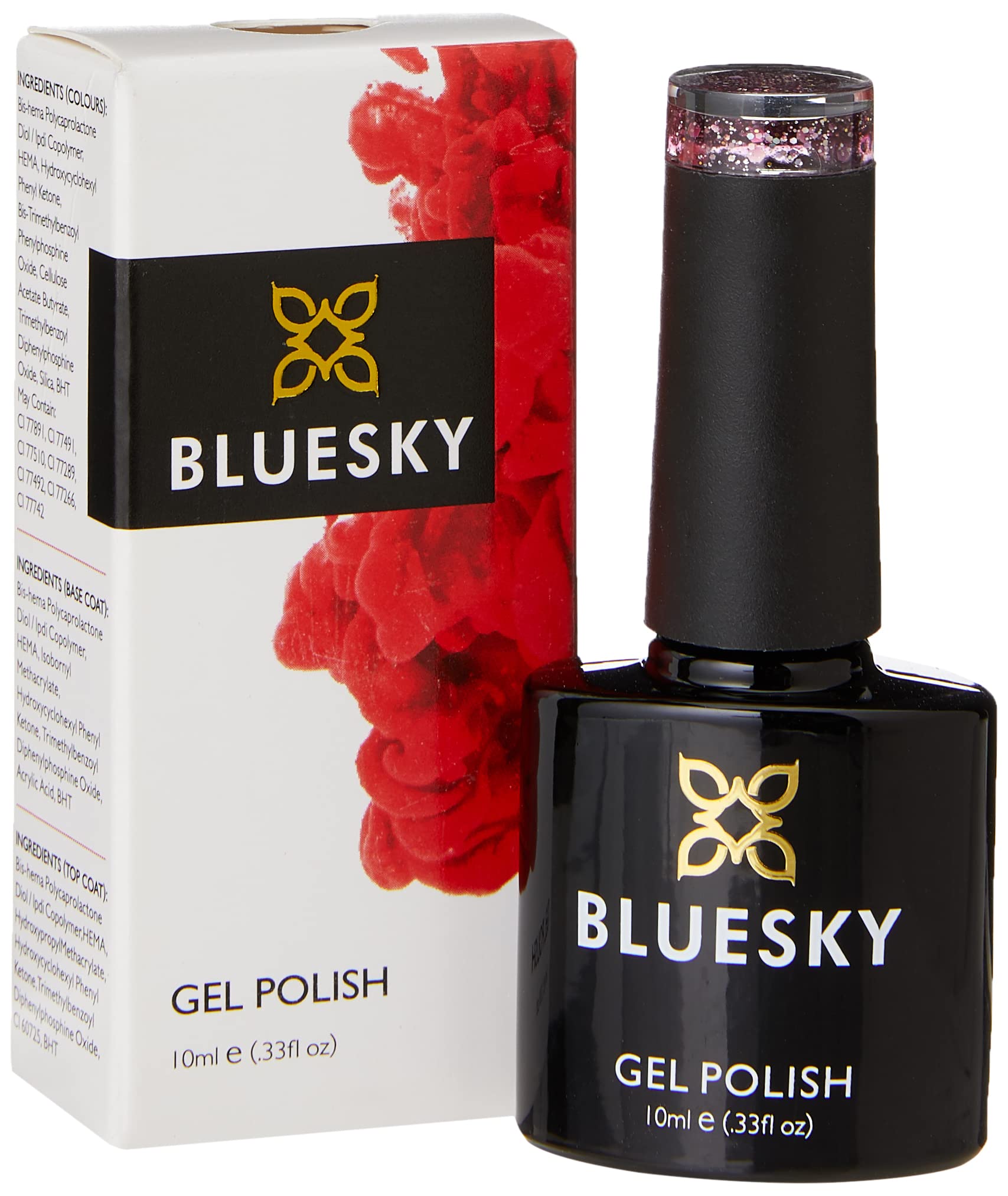 Bluesky Gel Nail Polish, Pour Me One Blz39, Glitter, Long Lasting, Chip Resistant, 10 ml (Requires Drying Under UV LED Lamp)