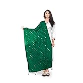 themilestocks Woman's Embroidered Chiffon Dupatta Scarf Shawl Wrap Soft Indian Bridal Wedding