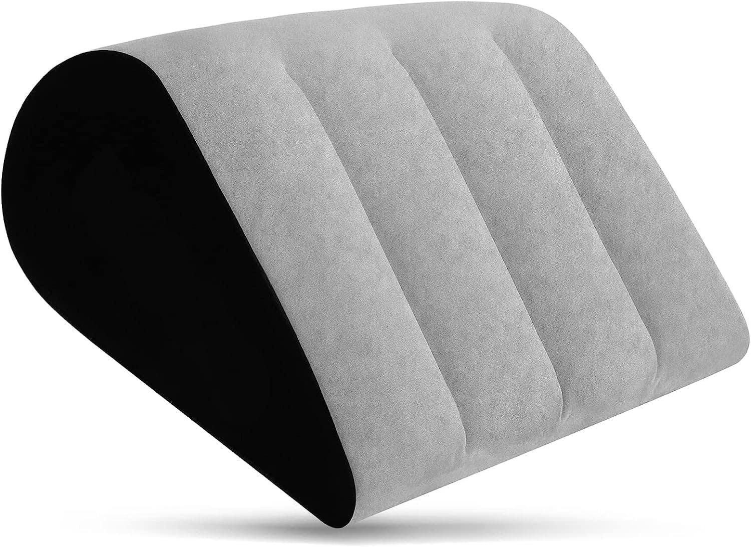 Portable Wedge Pillow Inflatable Cushion - Body Positioners Lightweight Wedge Pillow for Sleeping, Leg Elevation, Use in Bed, Travel, Camping, Fast Inflating Deflation (Grey)