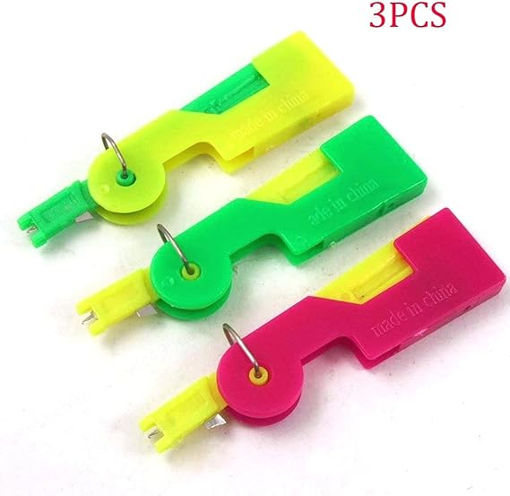3Pcs Automatic Needle Threader Threading Tool Needle Threaded Thread