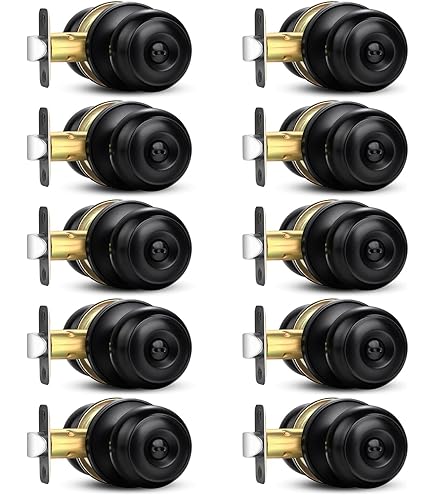 thumbnail image 2 of KNOBWELL 3 Pack Privacy Door Knob Locking Door Knobs, Bedroom Door 2 of 12