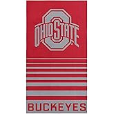 Northwest Ohio State Buckeyes NCAA Striped Jacquard Beach Towel 36 x 72 Inches