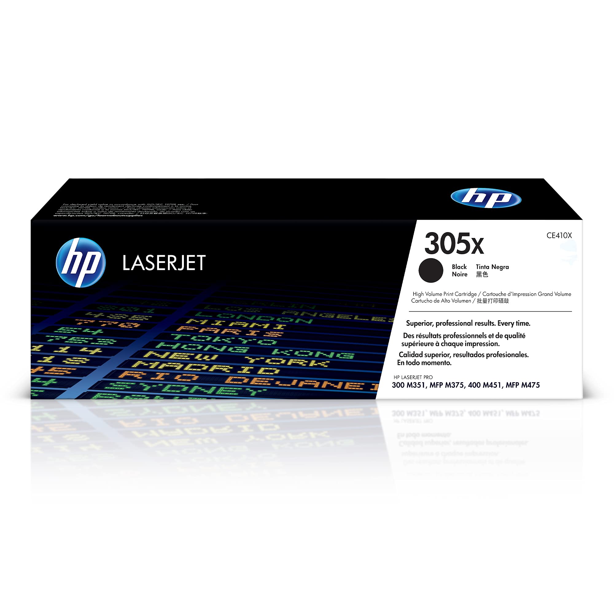 HP CE410X 305X High Yield Original LaserJet Toner Cartridge, Black, Single Pack
